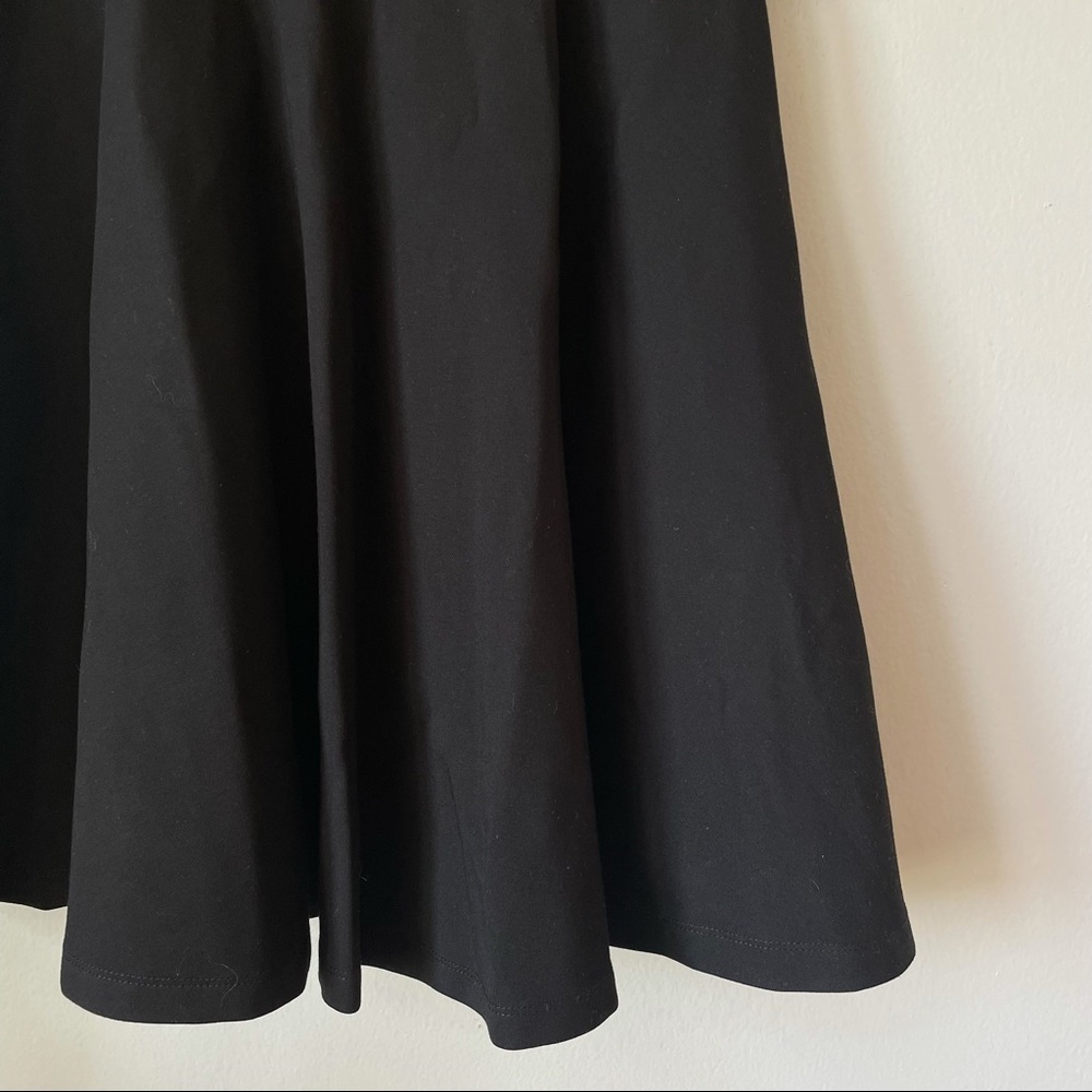 Lulus Tip the Scallops Black Scalloped Scoop Neck Skater Dress - Picture 5 of 8